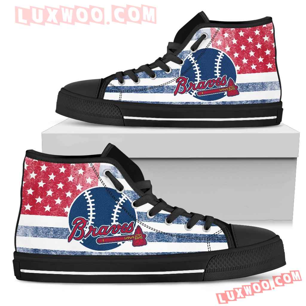 Flag Rugby Atlanta Braves high Top Shoes